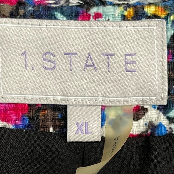 1. State Jacket zippered and snaps colorful work career business modest size XL - Picture 5 of 15